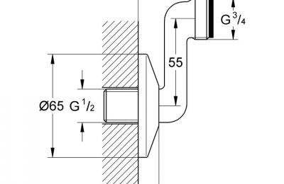 S-koppeling 55mm - Grohe