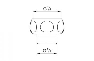 Adapter 1/2 M x 3/4 F relaxa